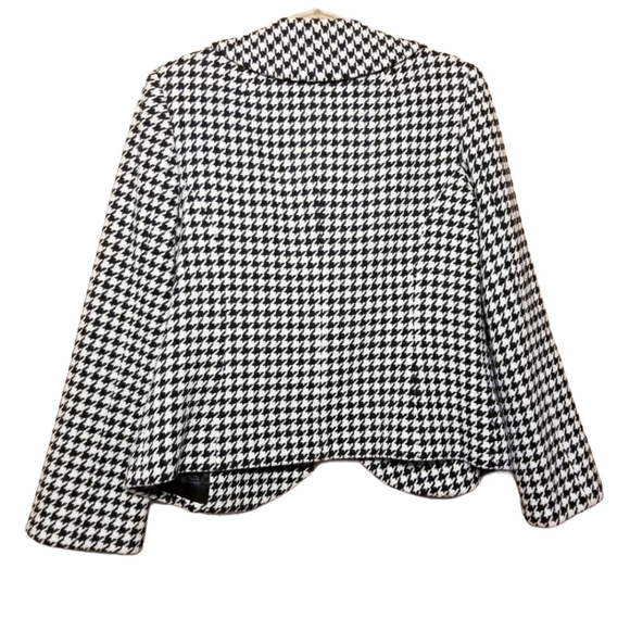 Pendleton | Women's Vintage Wool Houndstooth Print Pea Coat (Size 8) - Picture 8 of 8